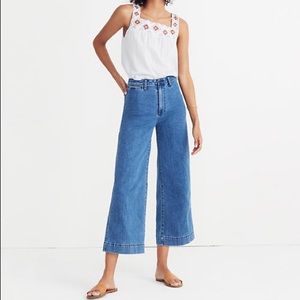 Madewell Emmett Wide Leg Cropped Jeans